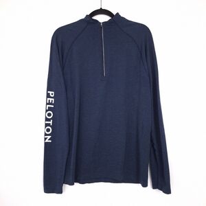Lululemon Peloton Metal Vent Tech Half Zip shirt running biking reflective navy